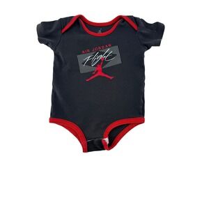 Air Jordan Flight Infant Bodysuit Black Red Jordan Logo 9 12 Mo